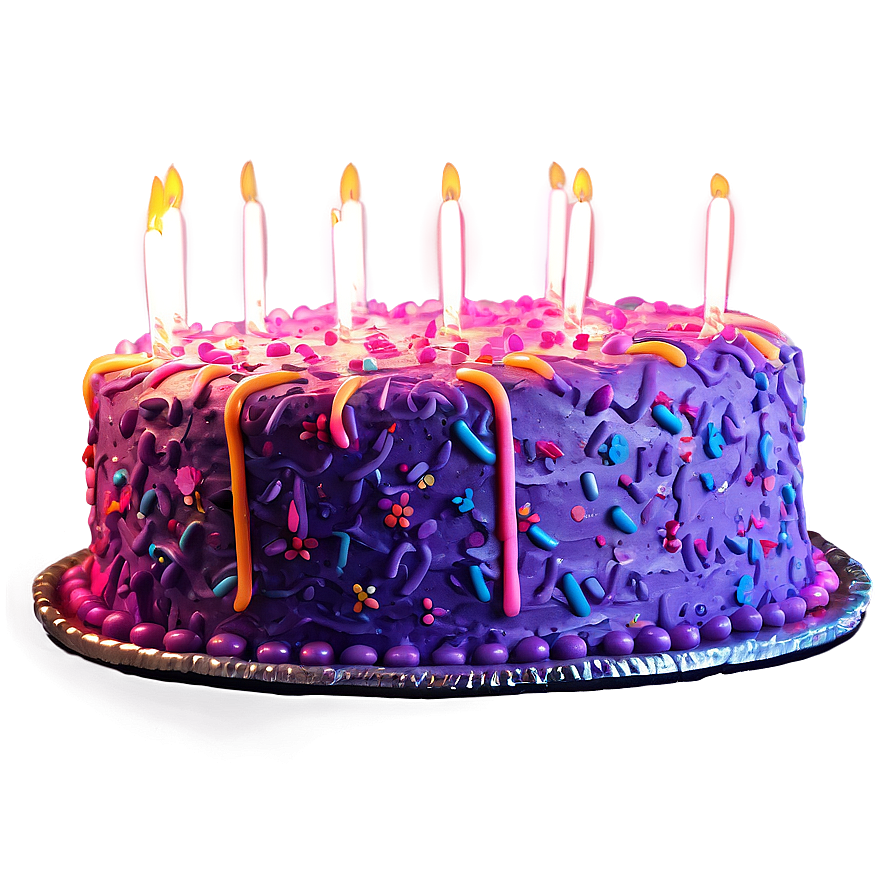 Neon Birthday Cake Png Ykw