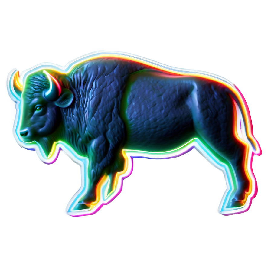 Neon Bison Sign Png 06112024