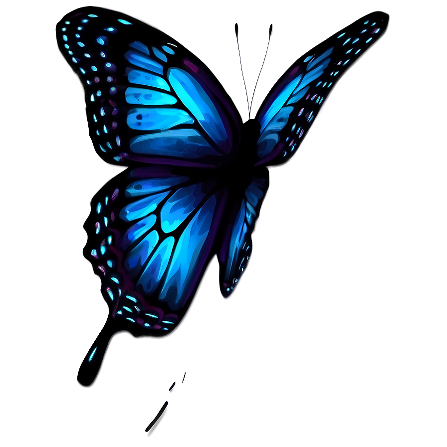 Neon Black Butterfly Png Fue20