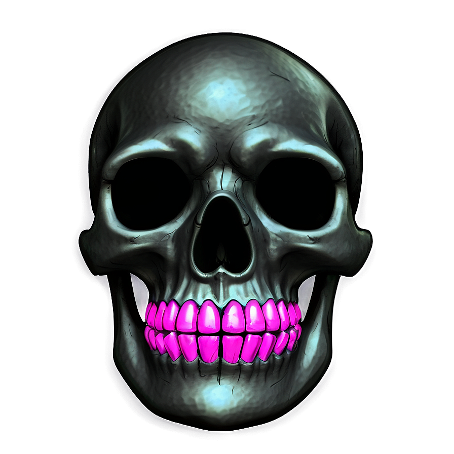 Neon Black Skull Png 46