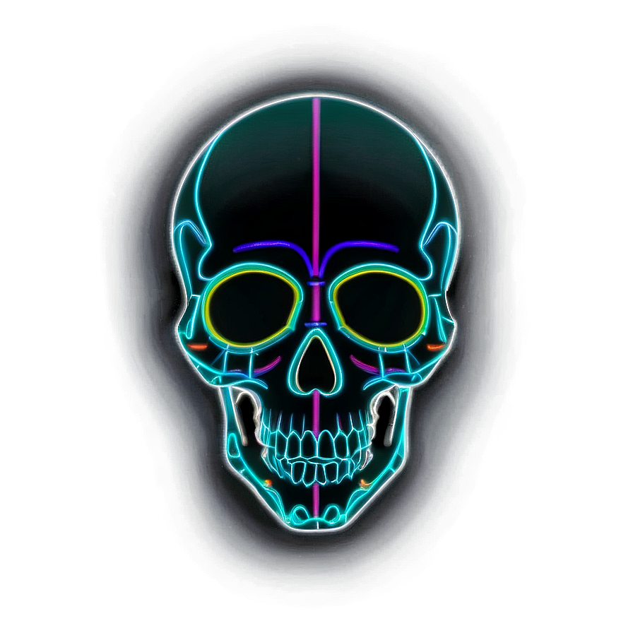 Neon Black Skull Png Ade32