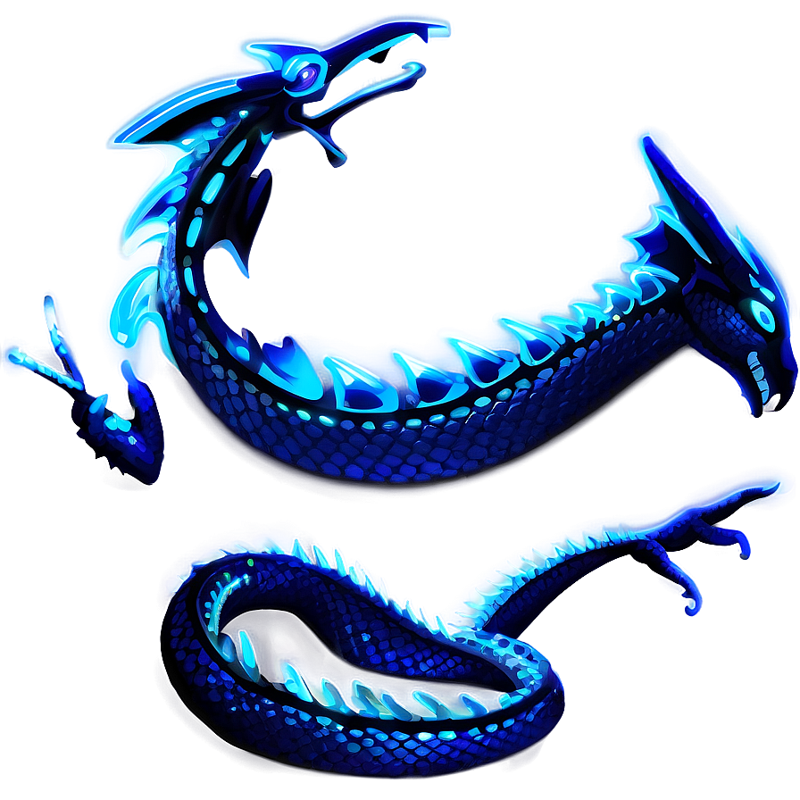 Neon Blue Dragon Picture Png Pvi93