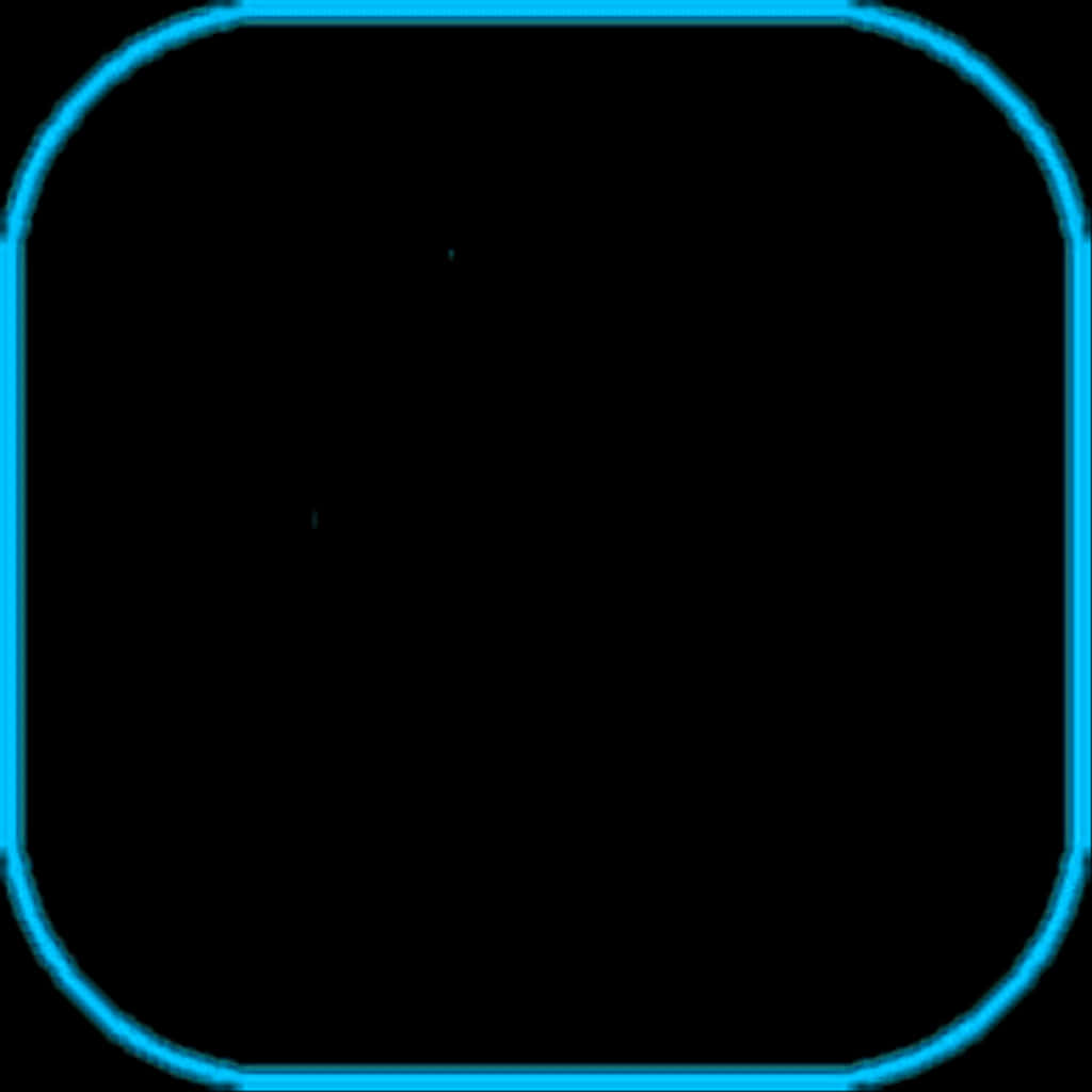 Neon Blue Square Outline