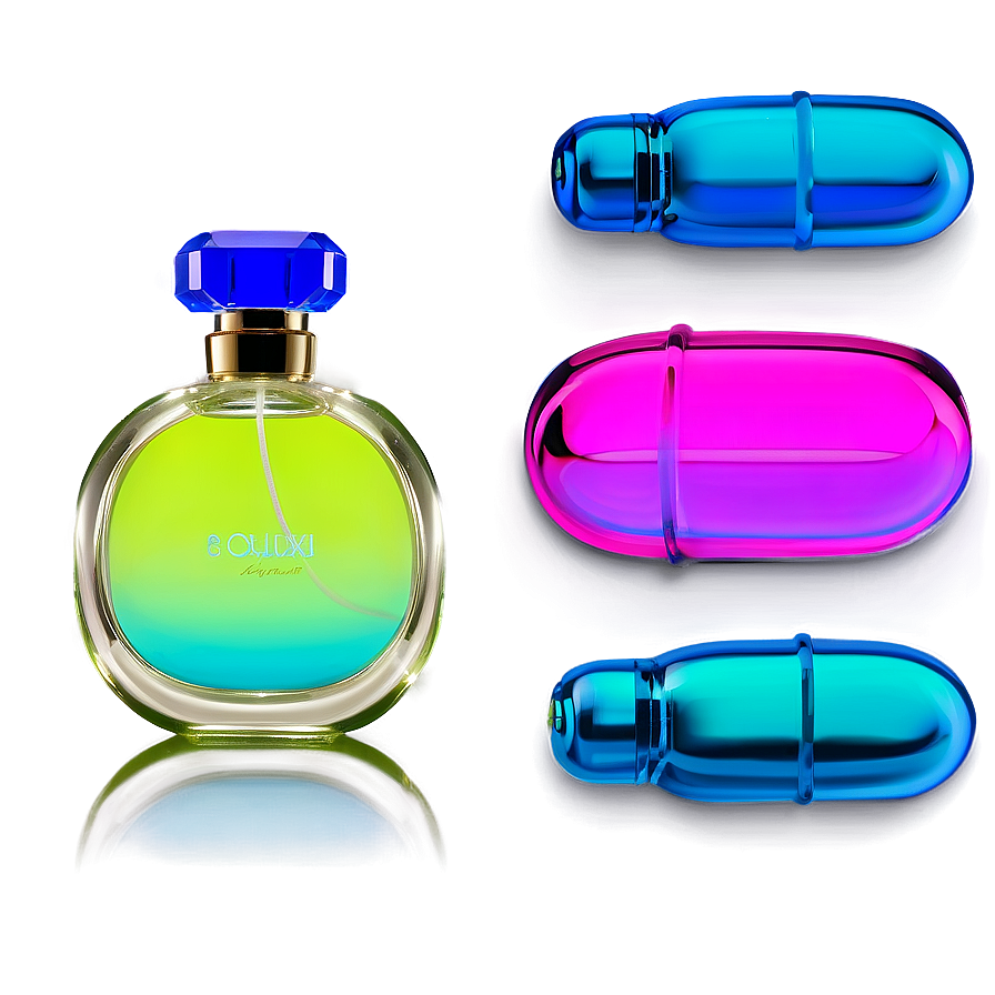 Neon Bright Perfume Bottle Png 06212024