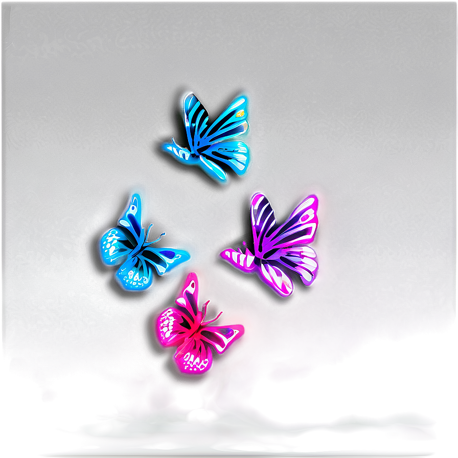 Neon Butterfly Fantasy Png Vhp49