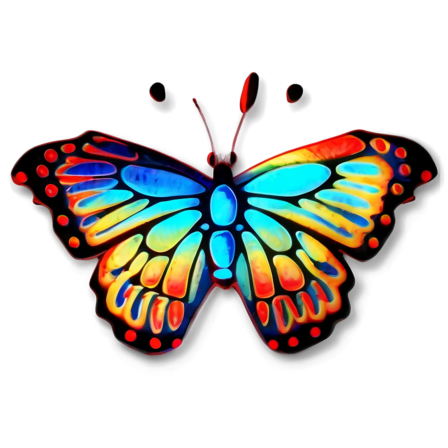 Neon Butterfly Picture Png 18