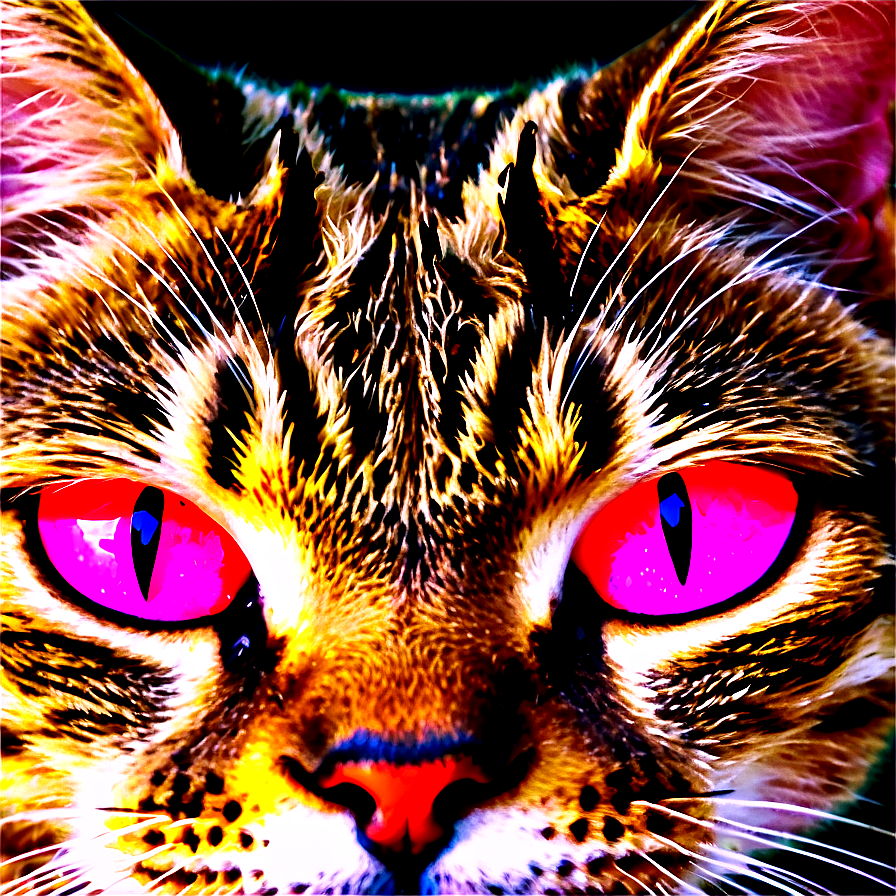 Neon Cat Face Png Xrk60