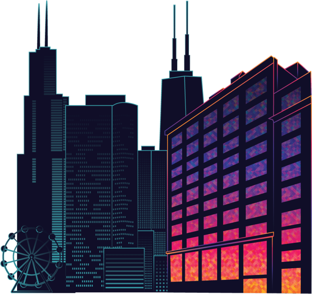 Neon Cityscape Illustration