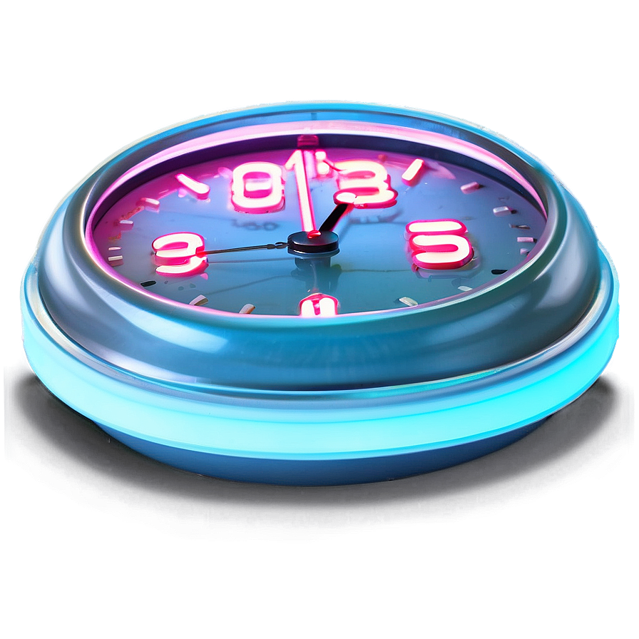 Neon Clock Cliparter Png 5