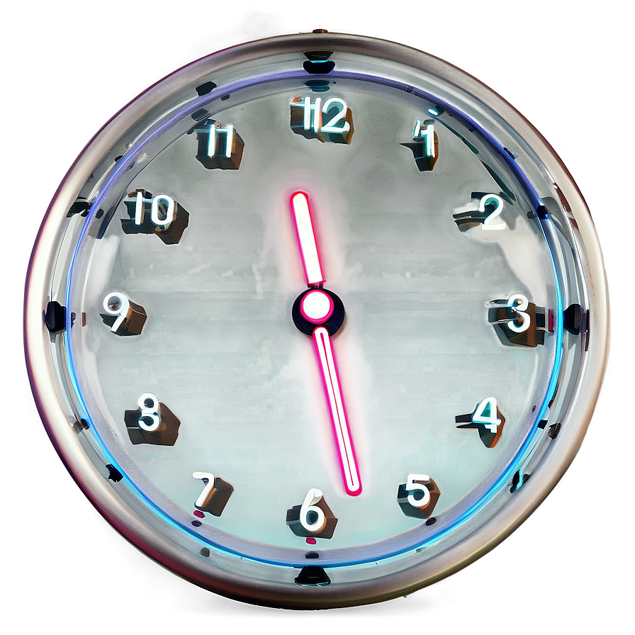 Neon Clock Cliparter Png 75