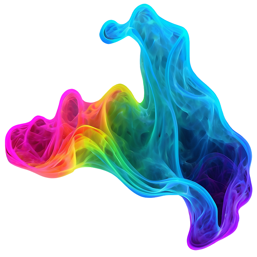 Neon Color Smoke Wave Png 81