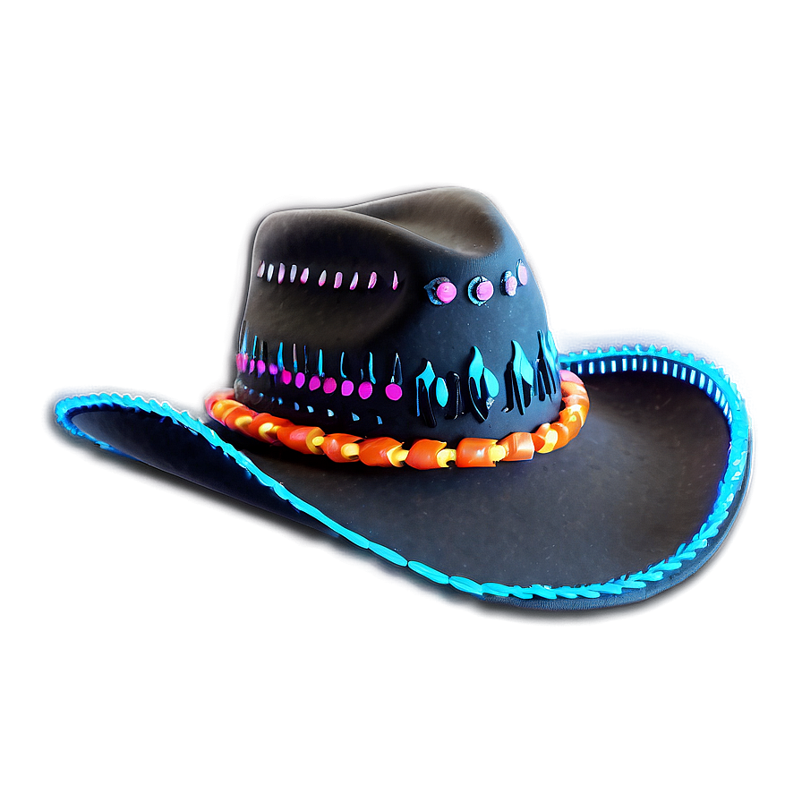 Neon Cowgirl Hat Png Dcx49