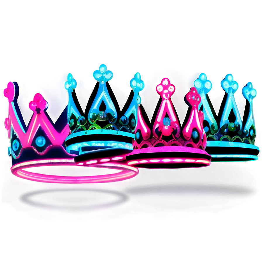 Neon Crown Background Png 06272024