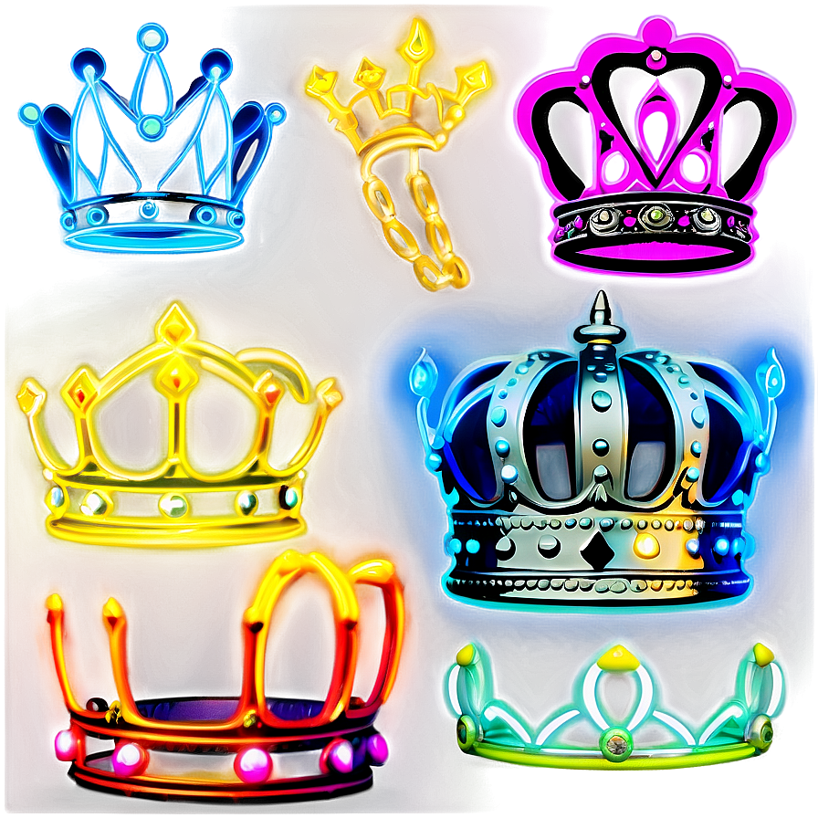 Neon Crown Outline Png 06272024