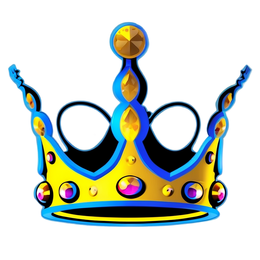 Neon Crown Silhouette Png 06272024