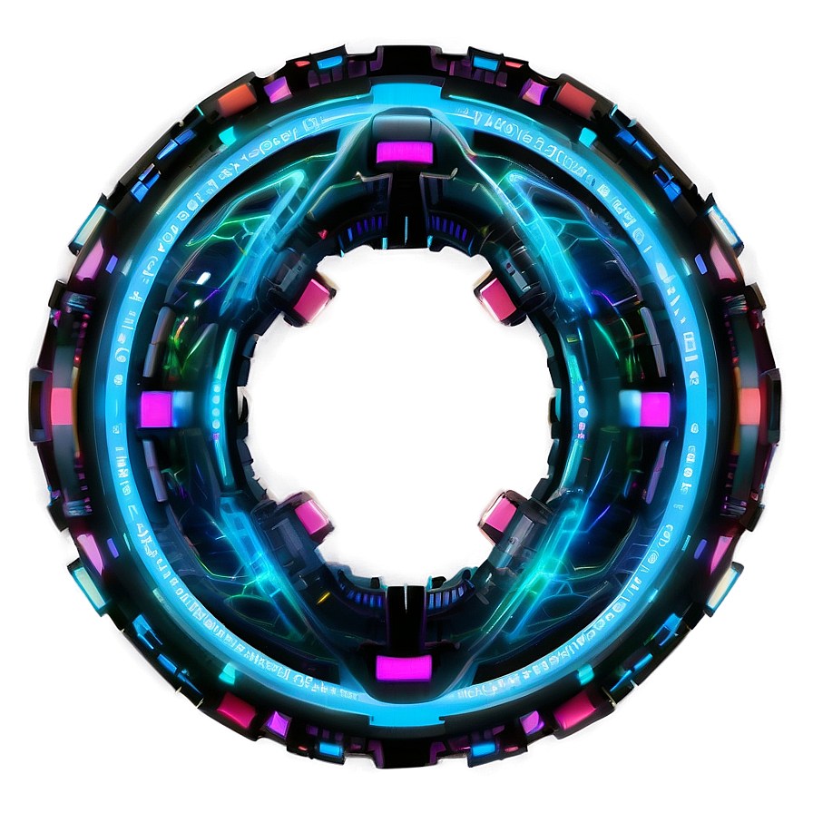 Neon Cyber Portal Png 05212024