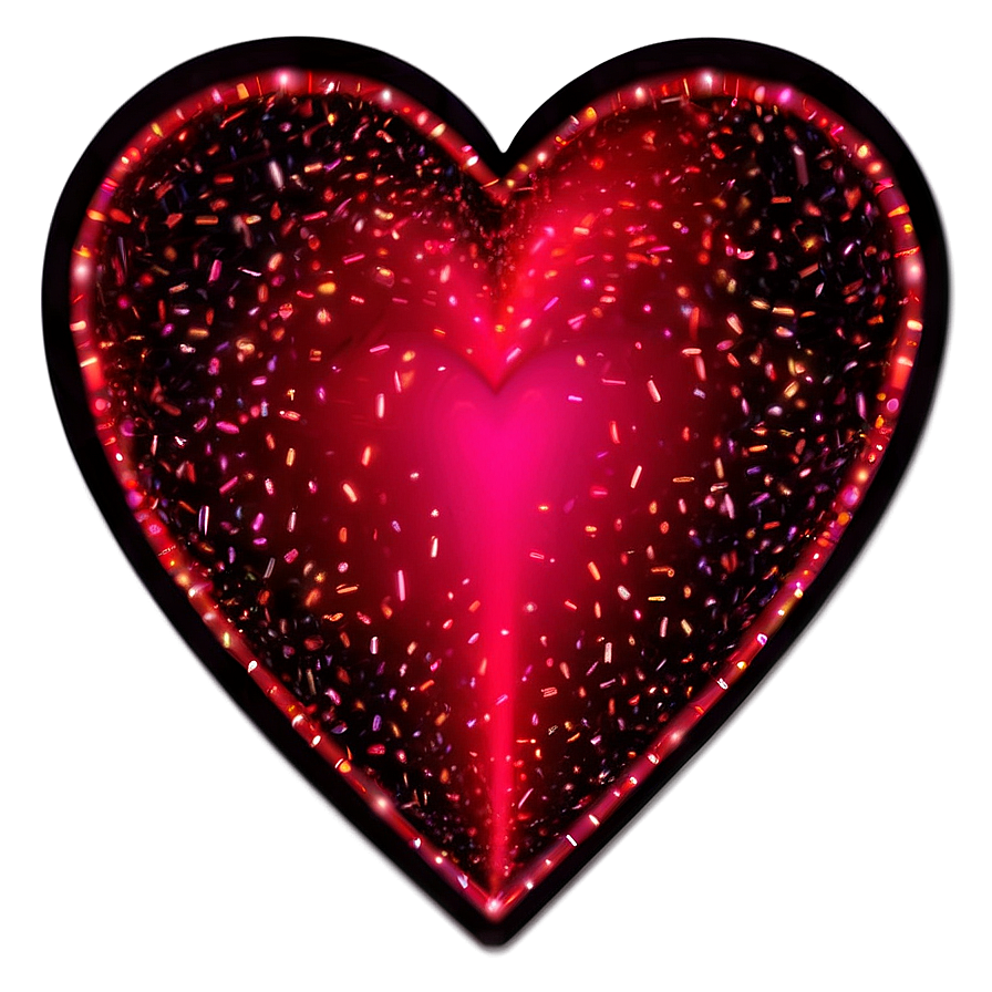 Neon Glitter Heart Png 83