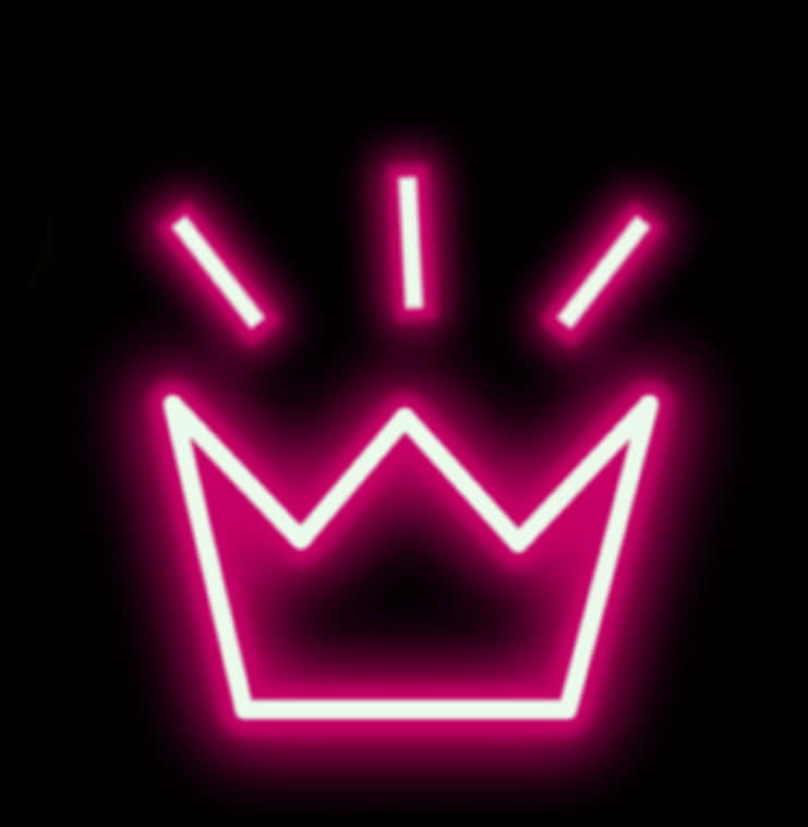 Neon Glow Crown Symbol