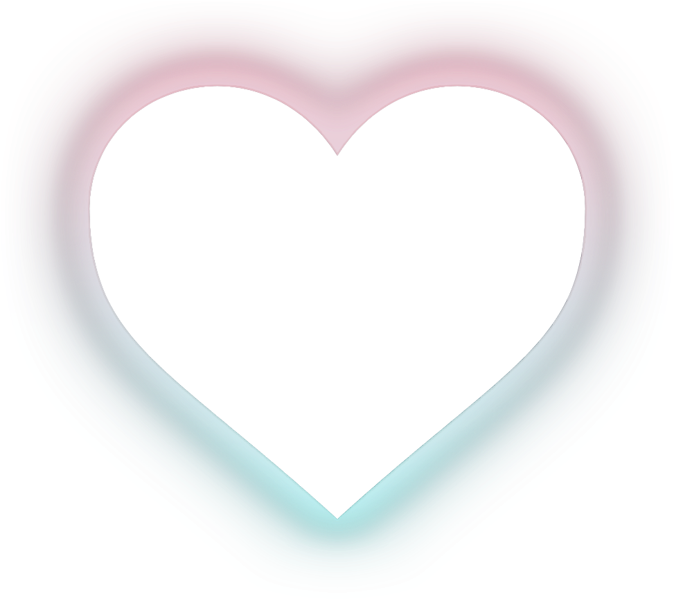 Neon Glow Heart Graphic