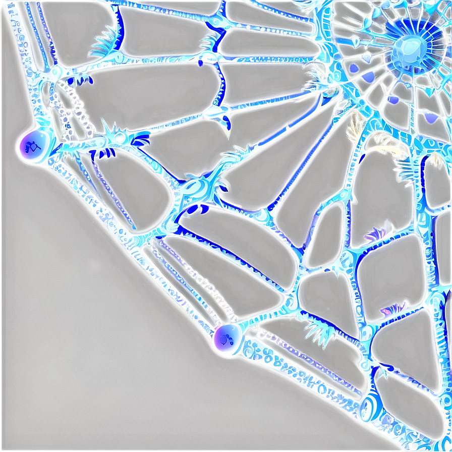 Neon Glow Spider Web Art