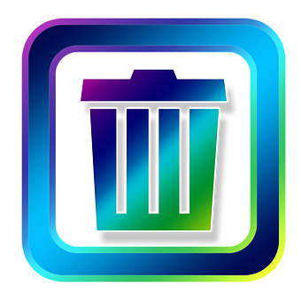 Neon Glow Trash Icon