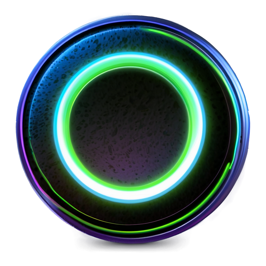 Neon Glowing Disc Png Xdj34