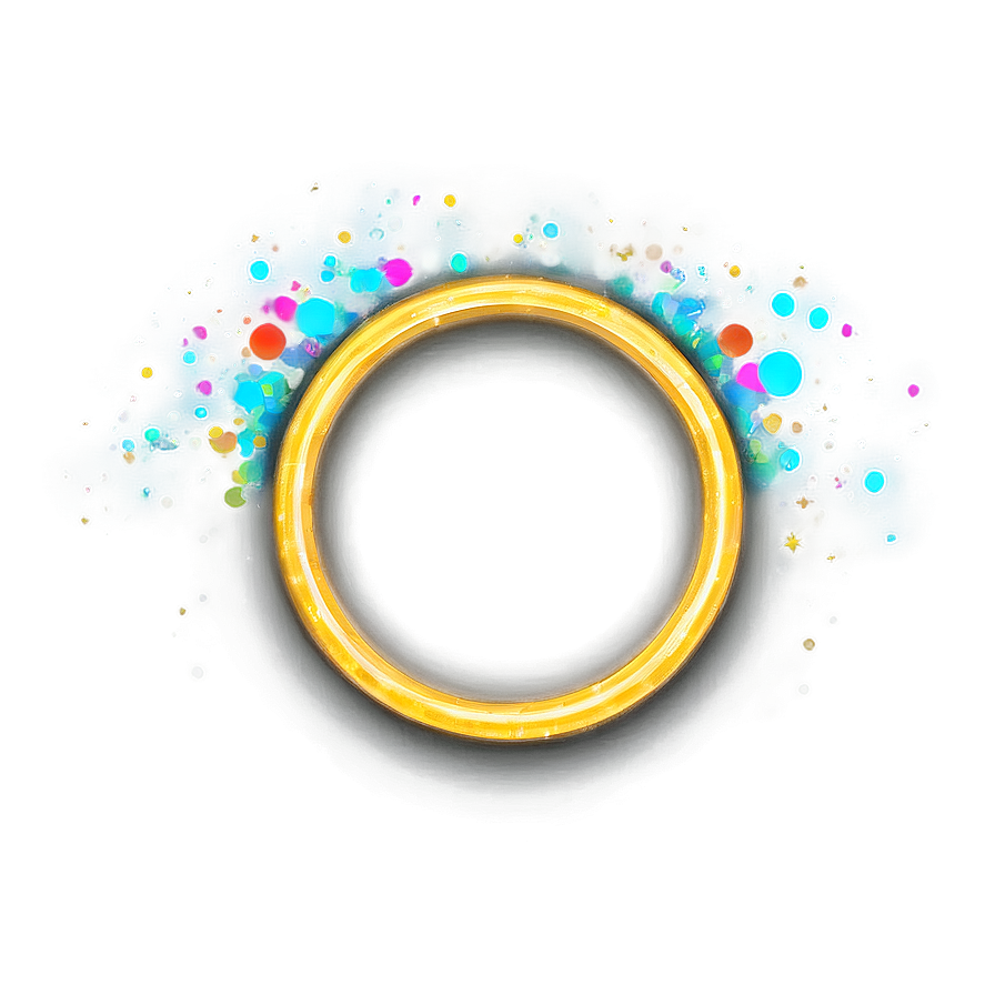 Neon Gold Circle Frame Png 56