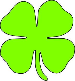 Neon Green Clover Graphic