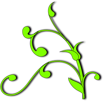 Neon Green Floral Graphic