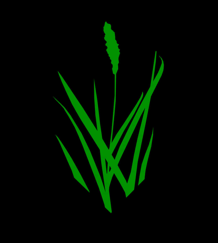 Neon Green Grass Blade Graphic