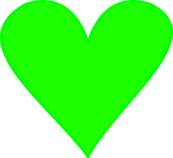 Neon Green Heart Transparent Background.png