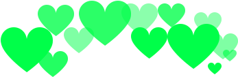 Neon Green Hearts Pattern