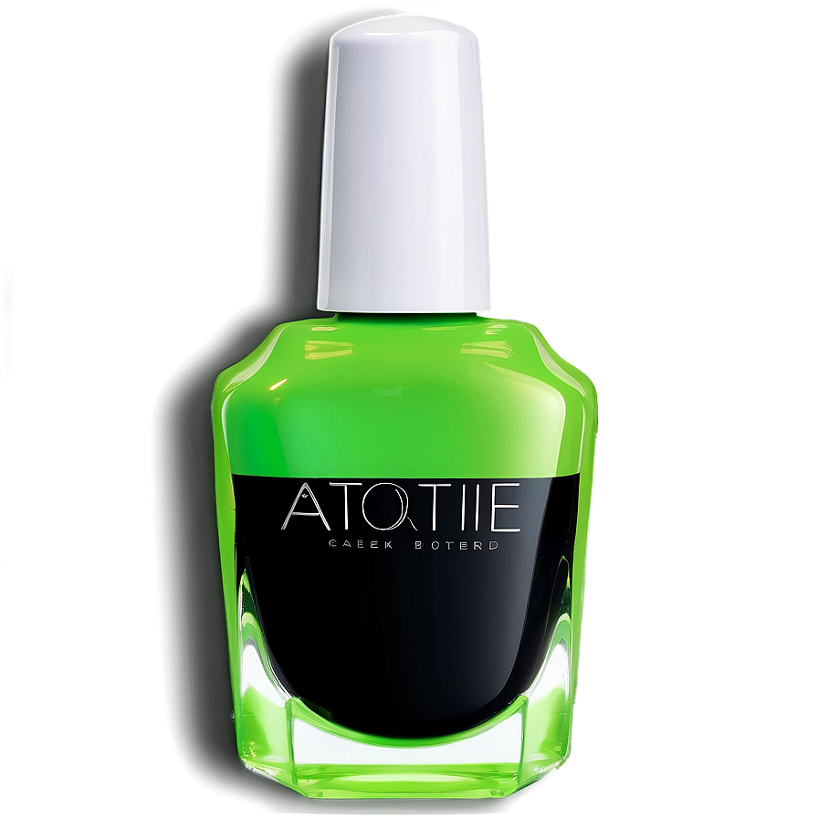 Neon Green Nail Polish Bottle Png 06292024