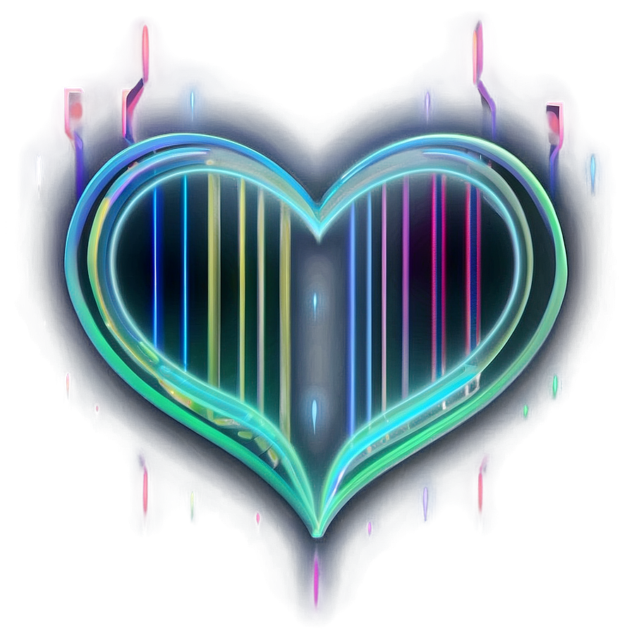 Neon Heart Background Png Eei