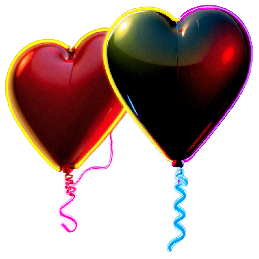 Neon Heart Balloon Png 80