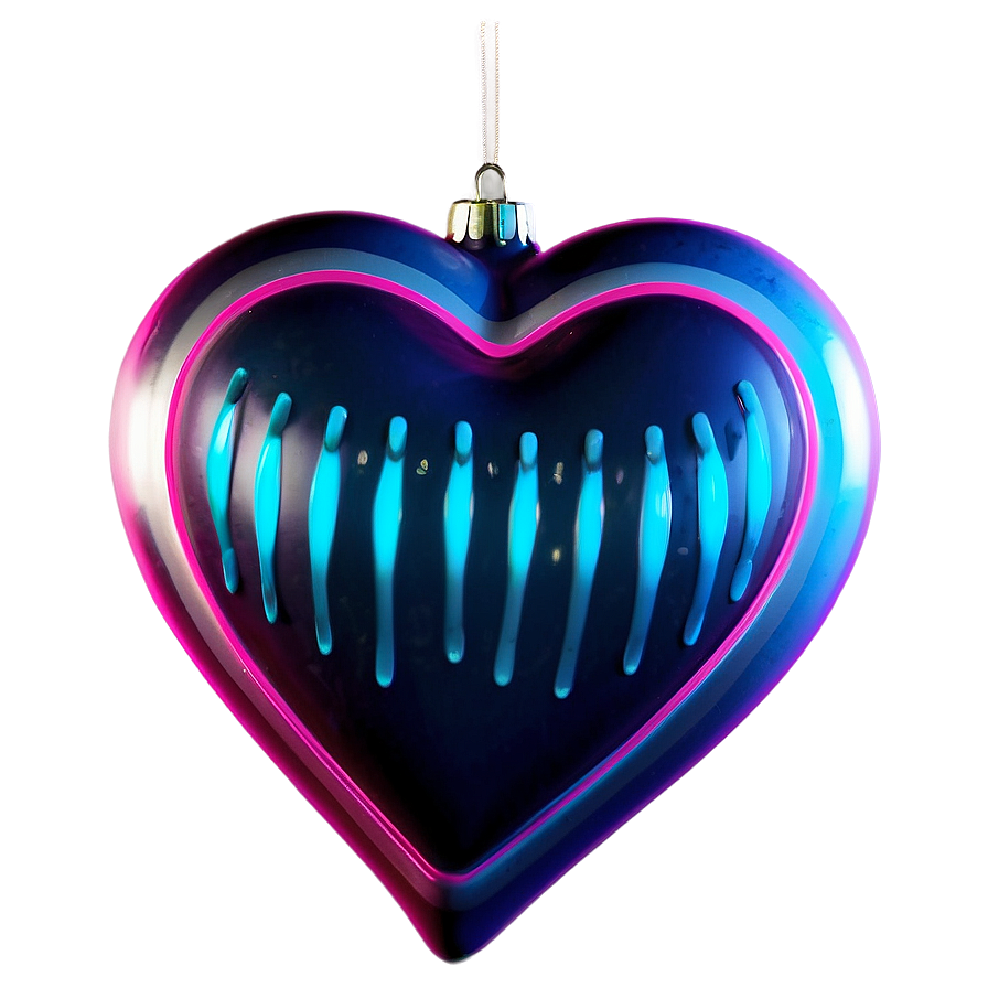 Neon Heart Decoration Png 06122024