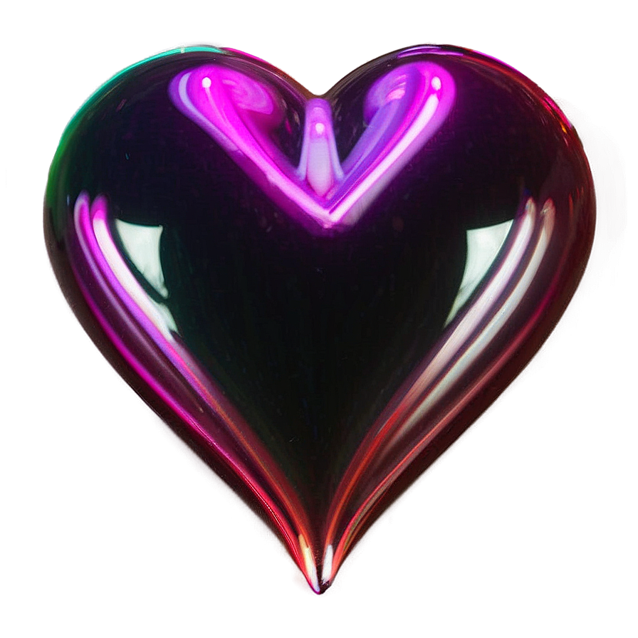 Neon Heart Emoji Png Art 05042024