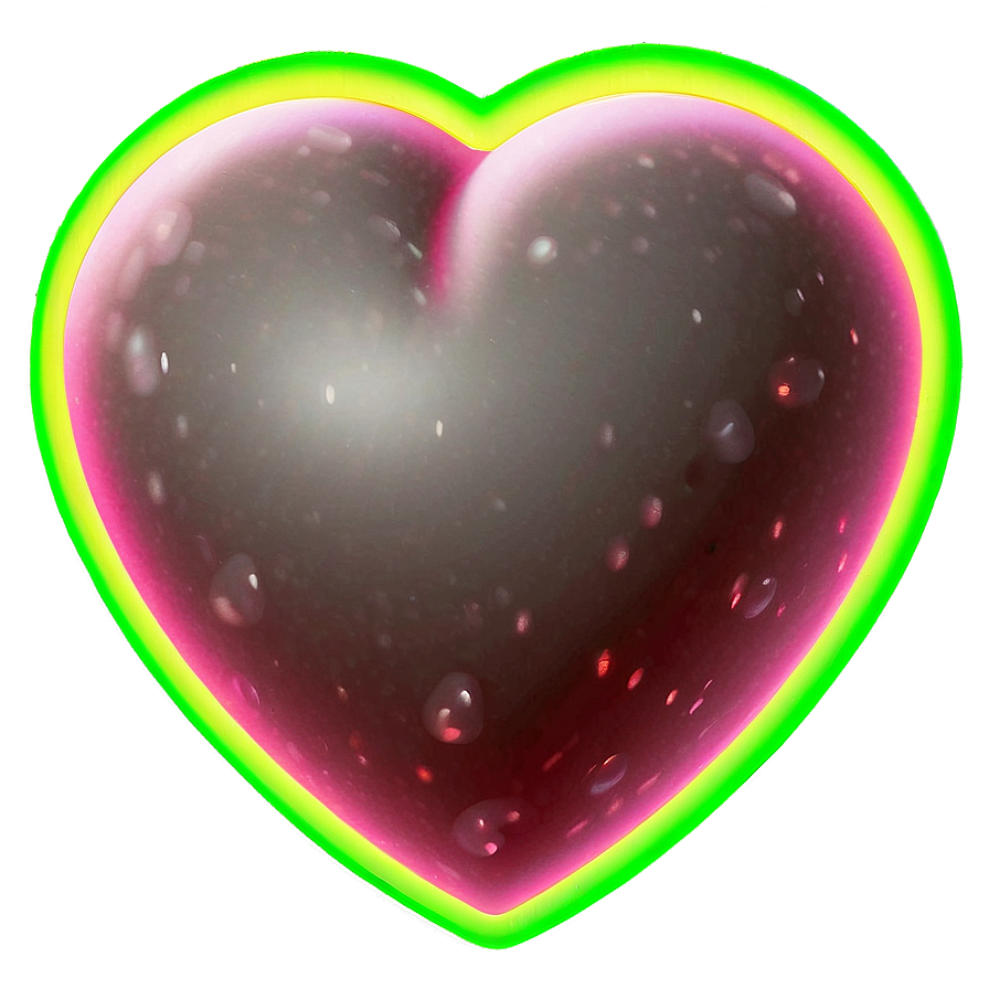 Neon Heart Emoji Png Jaq