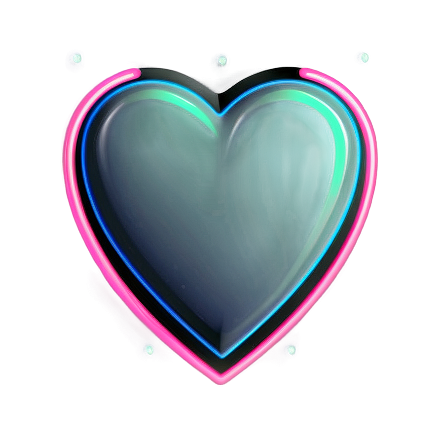 Neon Heart Illustration Png 51