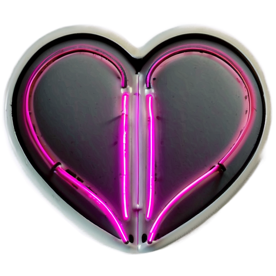 Neon Heart Light Png 06122024