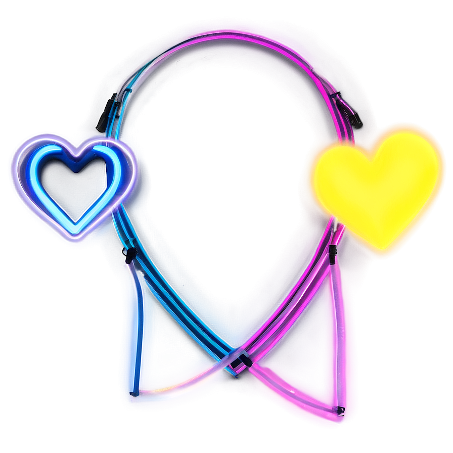 Neon Heart Light Png A