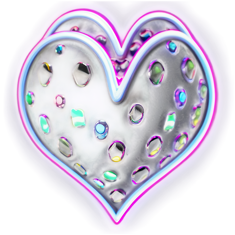 Neon Heart Overlay Png 27