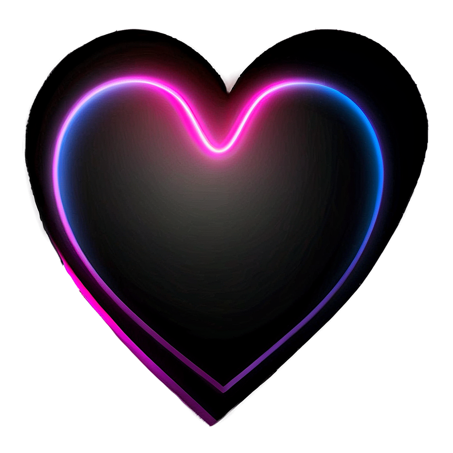 Neon Heart Shape Png 06122024