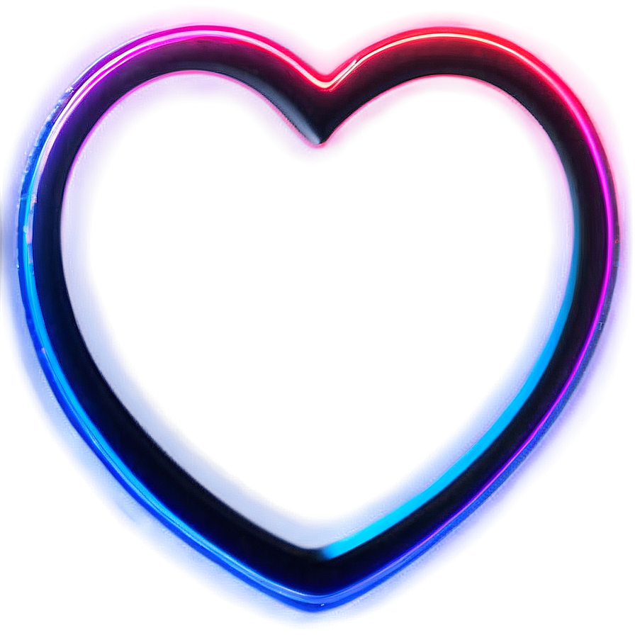 Neon Heart Silhouette Png Yjm89