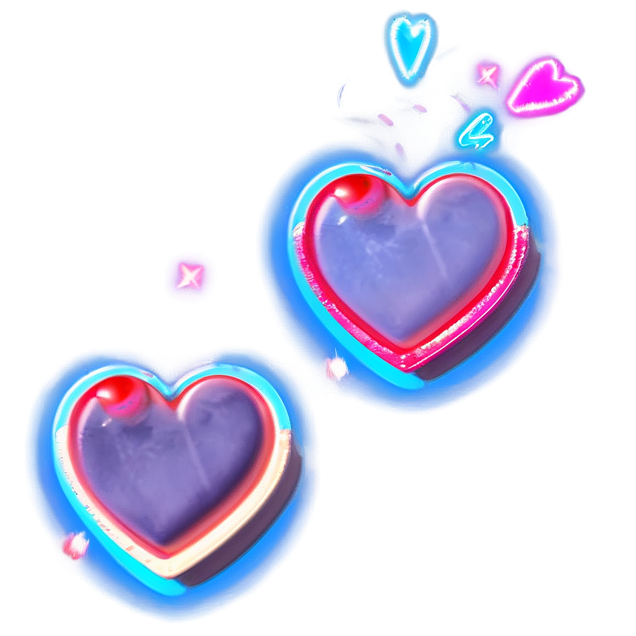 Neon Hearts Png Wda