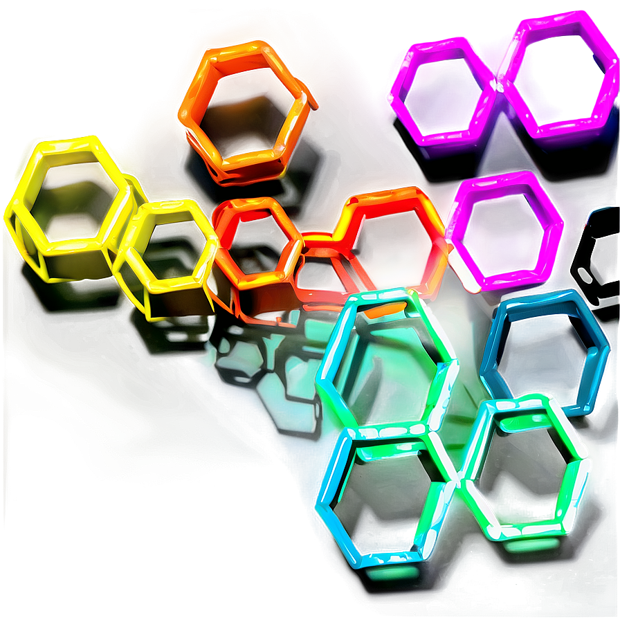 Neon Hexagon Pattern Png 06202024