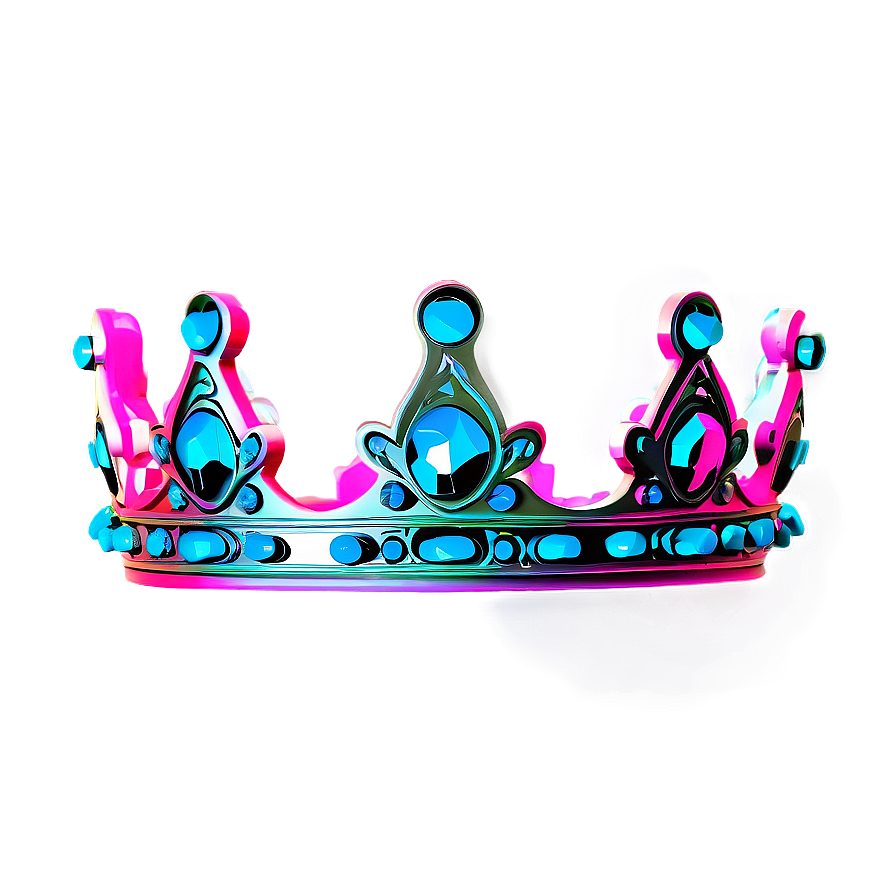 Neon King Crown Png 4