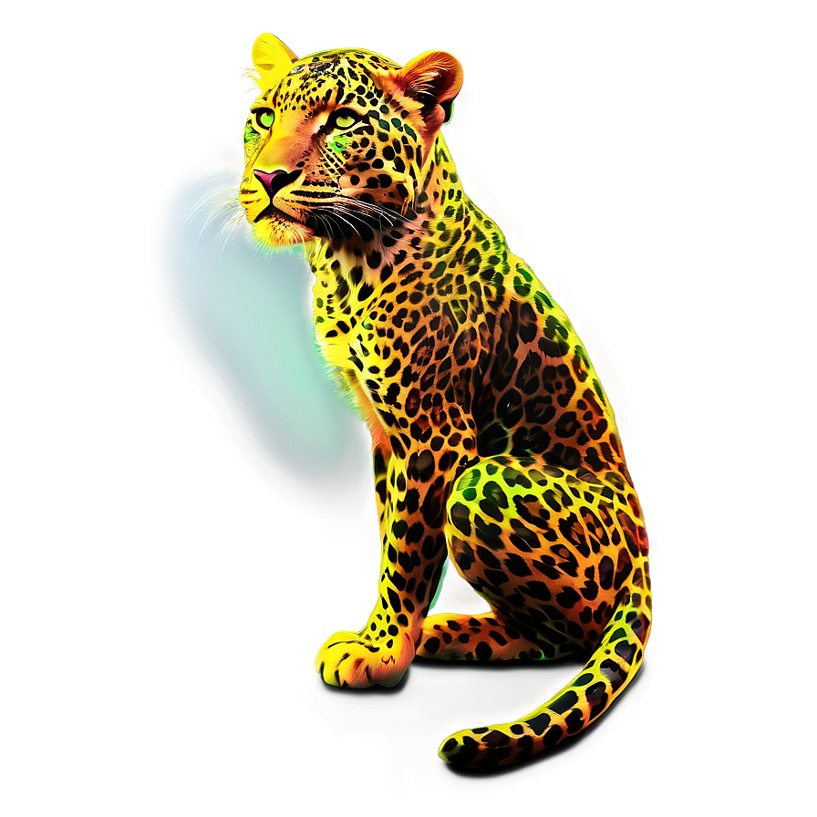 Neon Leopard Print Png Rou