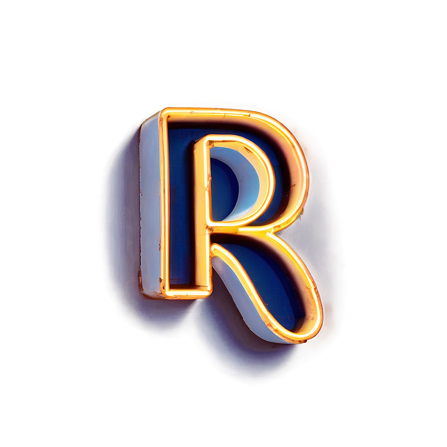 Neon Letter R Sign Png 06202024