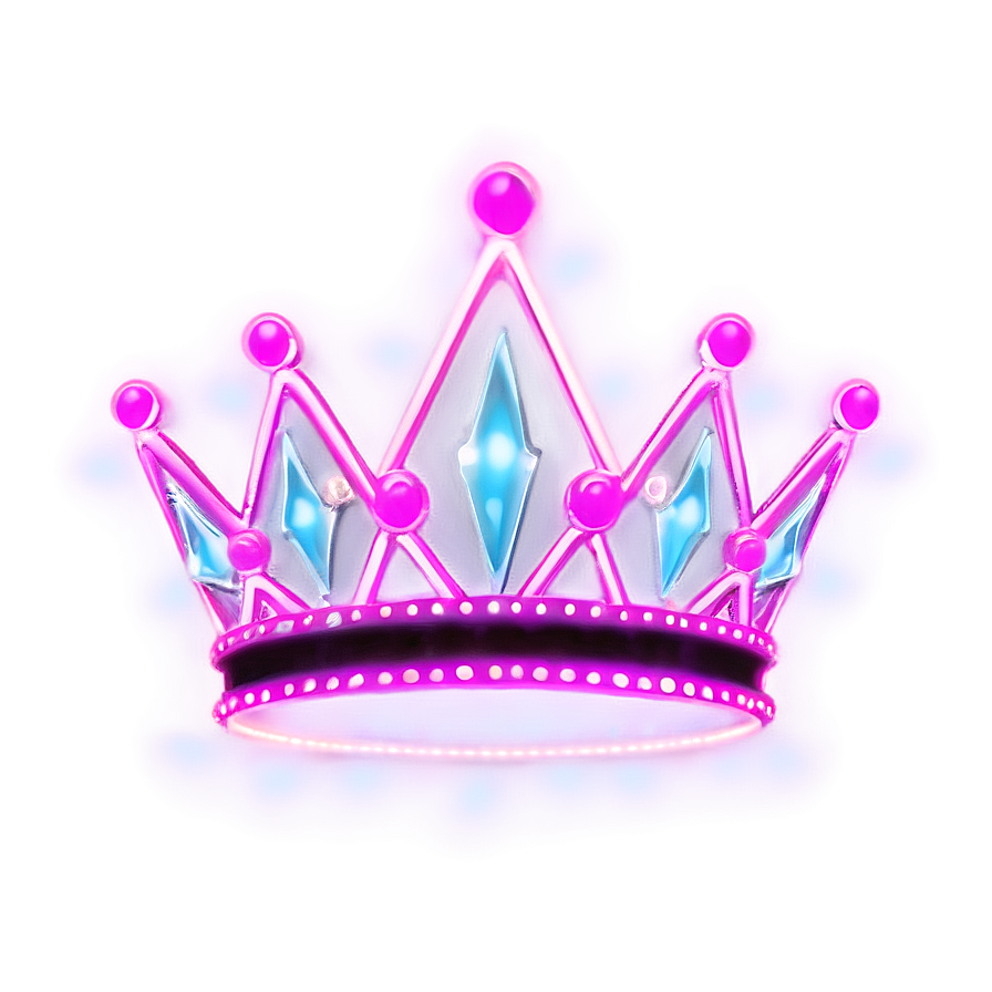 Neon Light Crown Art Png 06272024